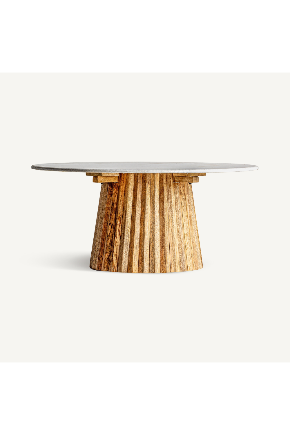 Fluted Central Base Coffee Table | Vical Home Plisse | Oroa.com