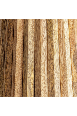 Fluted Wood Pedestal Side Table | Vical Home Plisse | Oroa.com