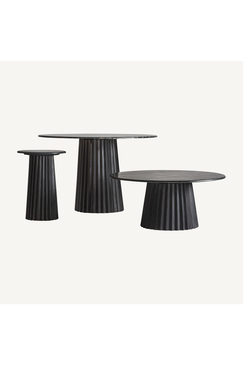 Black Central Base Dining Table | Vical Home Plisse | Oroa.com