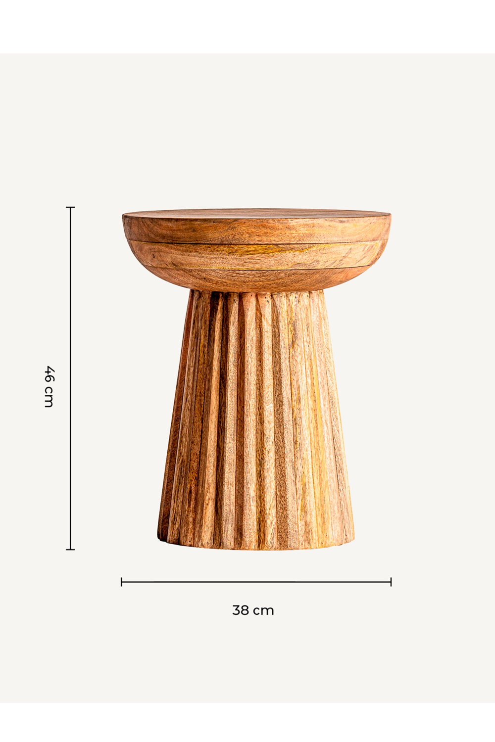 Mango Wood Pedestal Side Table | Vical Home Plisse | Oroa.com