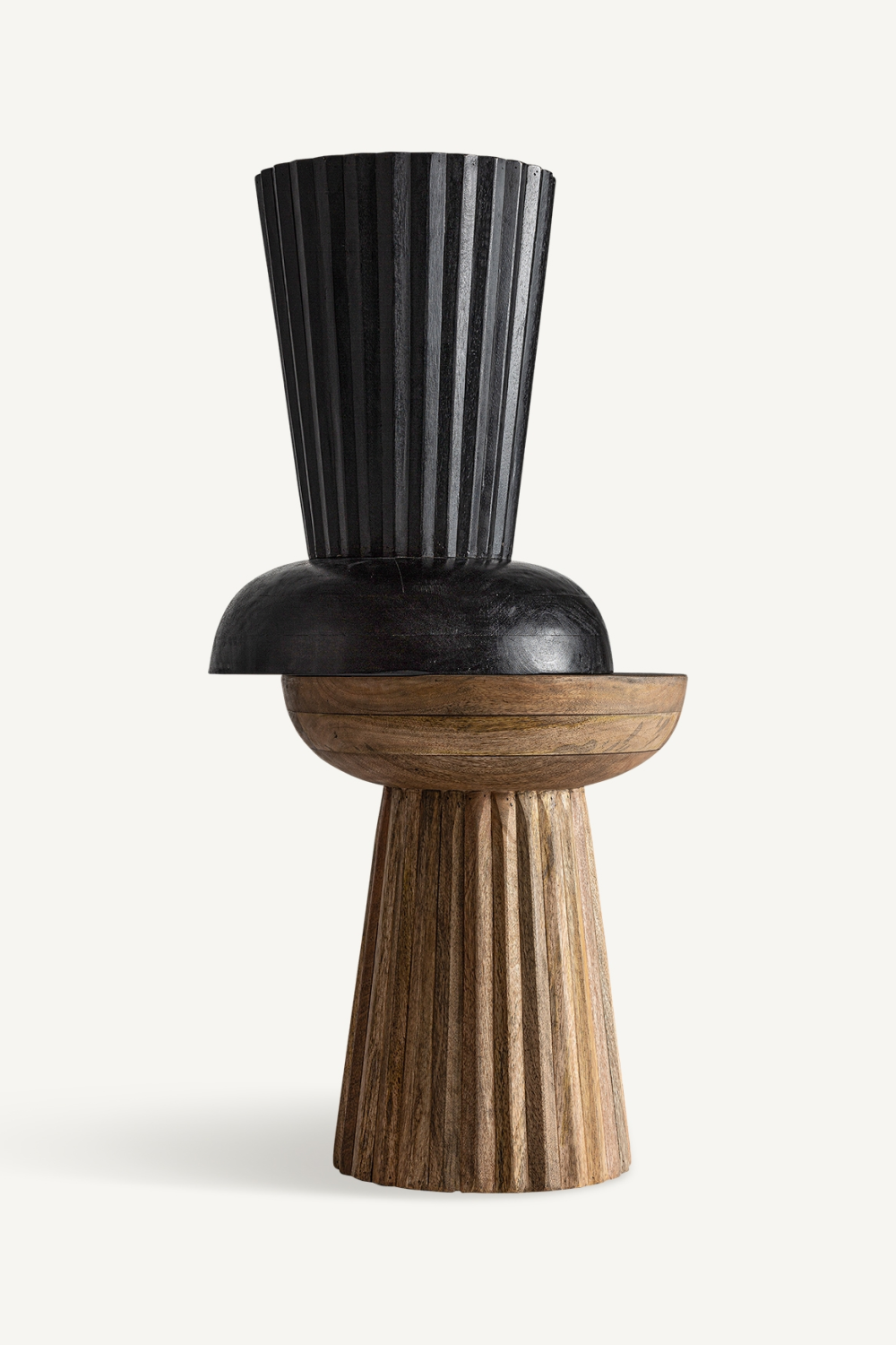 Mango Wood Pedestal Side Table | Vical Home Plisse | Oroa.com