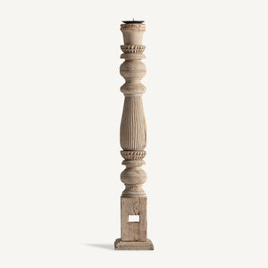   Carved Wooden Candle Holder | Oroa.com