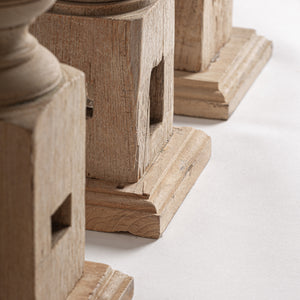   Carved Wooden Candle Holder | Oroa.com