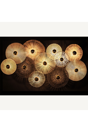 Rattan Cane Round Wall Lamp | Vical Home | Oroa.com