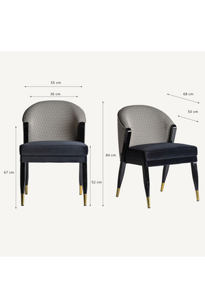 Black Velvet Dining Chair | Vical Home Trun | Oroa.com
