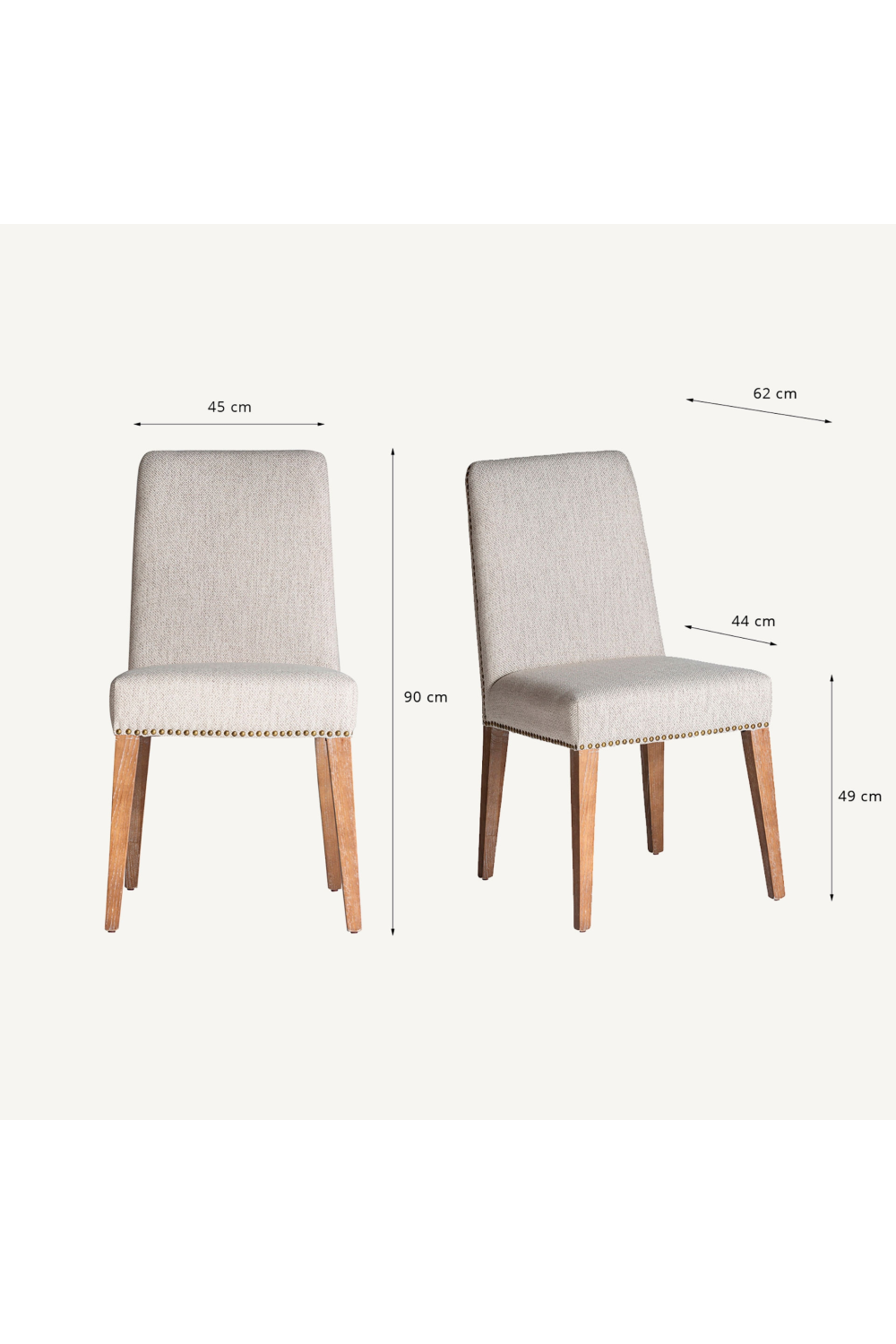 Gray Padded Tall Accent Chair | Vical Home Berney | Oroatrade.com