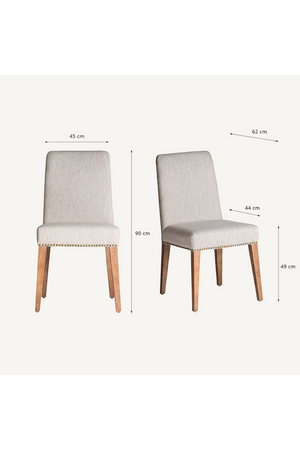 Gray Padded Tall Dining Chair (2) | Vical Home Berney | Oroa.com