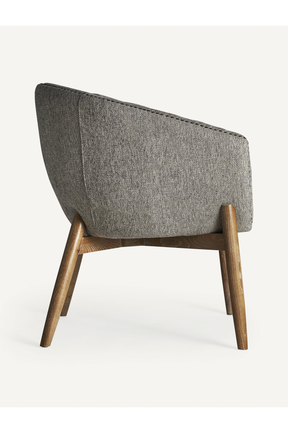 Gray Studded Barrel Armchair | Vical Home Neive | Oroatrade.com