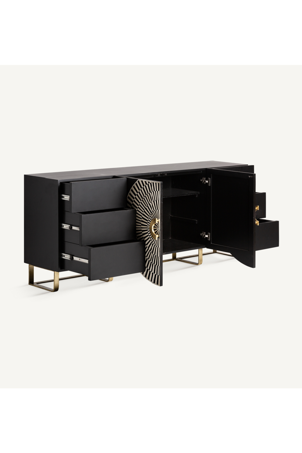 Black & White 2-Door Sideboard | Vical Home Gatsby | Oroa.com