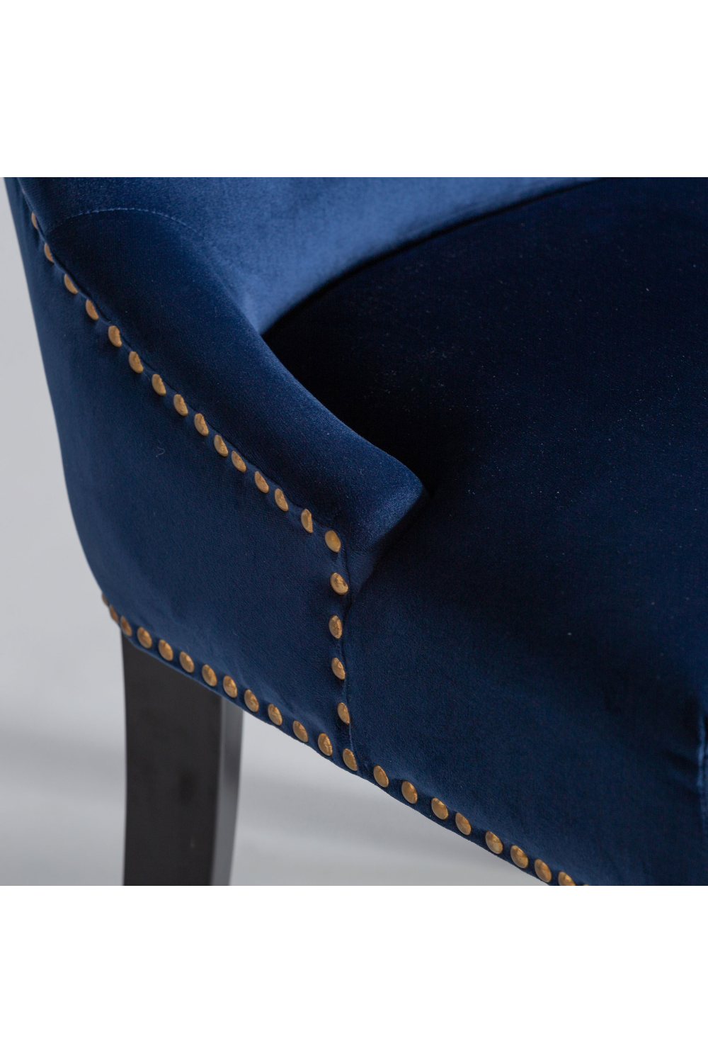 Blue Velvet Studded Accent Chair | Vical Home Isella | Oroatrade.com