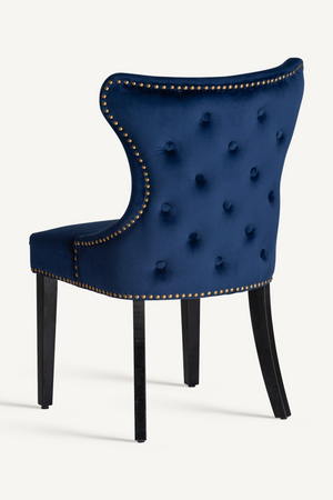 Blue Velvet Studded Accent Chair (2) | Vical Home Isella | Oroa.com