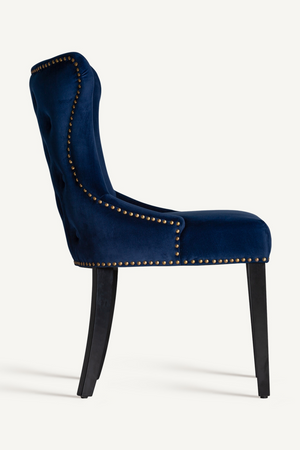 Blue Velvet Studded Accent Chair (2) | Vical Home Isella | Oroa.com