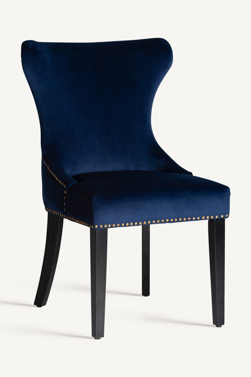 Blue Velvet Studded Accent Chair | Vical Home Isella | Oroatrade.com