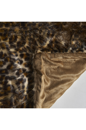 Brown Printed Furry Throw Blanket | Vical Home Leopard | Oroa.com
