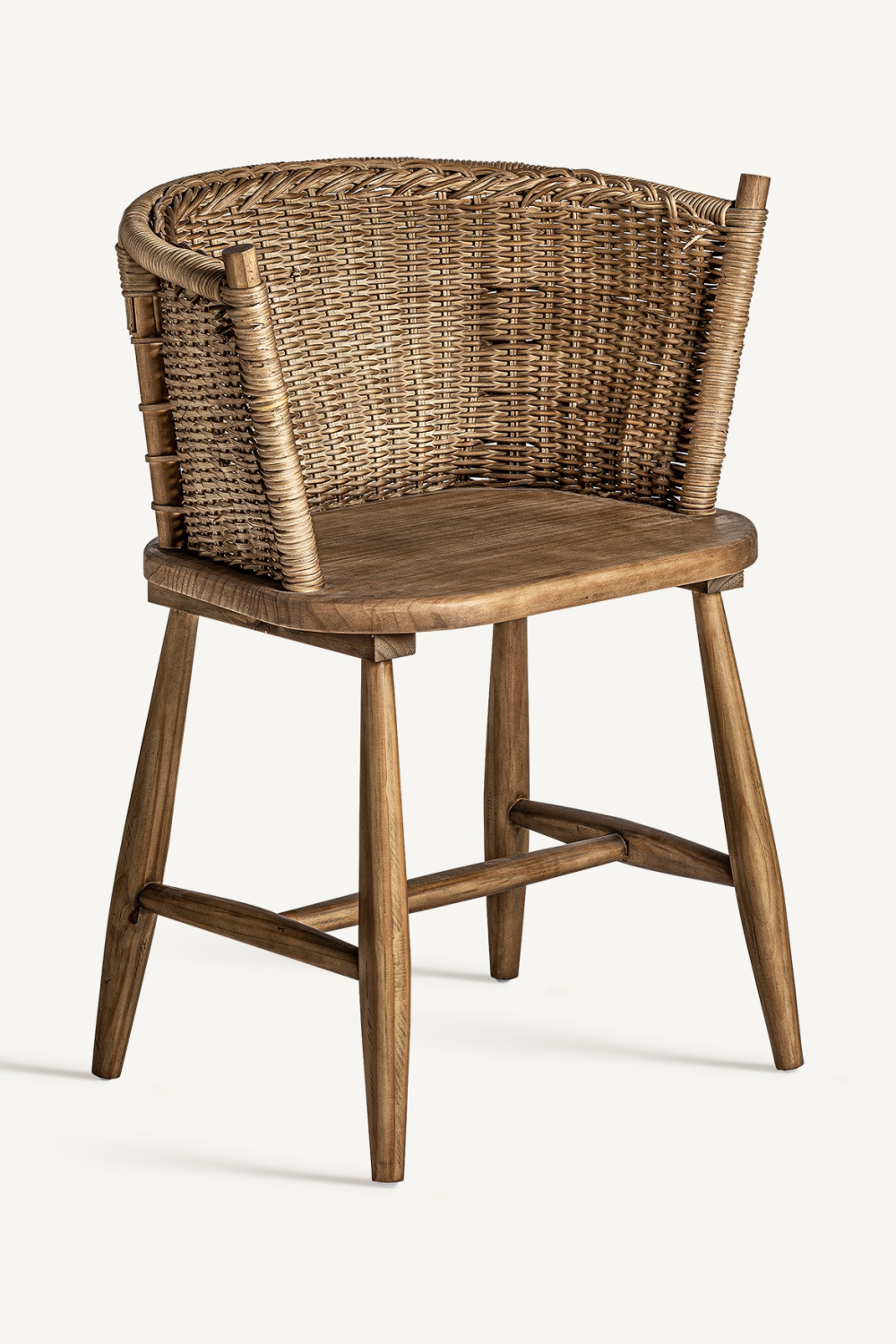 Fir Wood Curved Accent Chair | Vical Home Quenza | Oroatrade.com