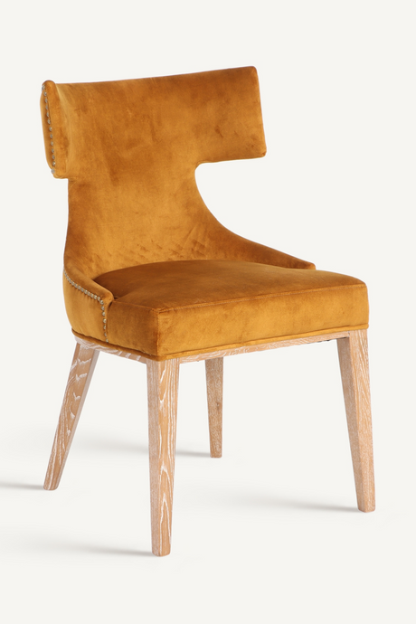 Yellow Studded Dining Chair | Vical Home Dozza | Oroa.com