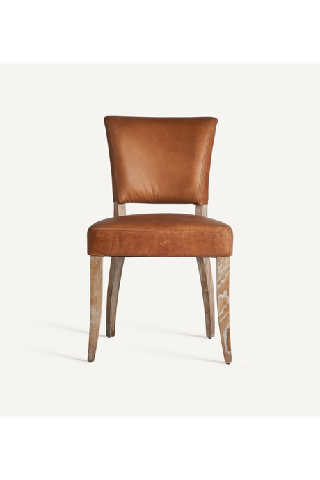 Brown Leather Dining Chair (2) | Vical Home Tolla | Oroa.com