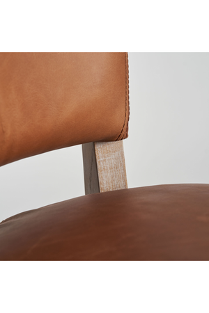 Brown Leather Dining Chair (2) | Vical Home Tolla | Oroa.com