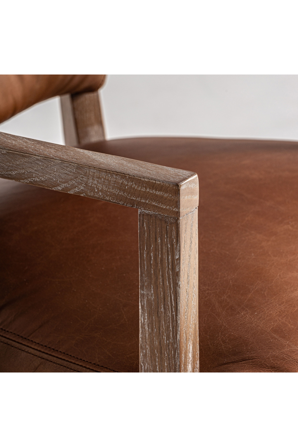 Brown Leather Accent Armchair | Vical Home Tolla | Oroatrade.com