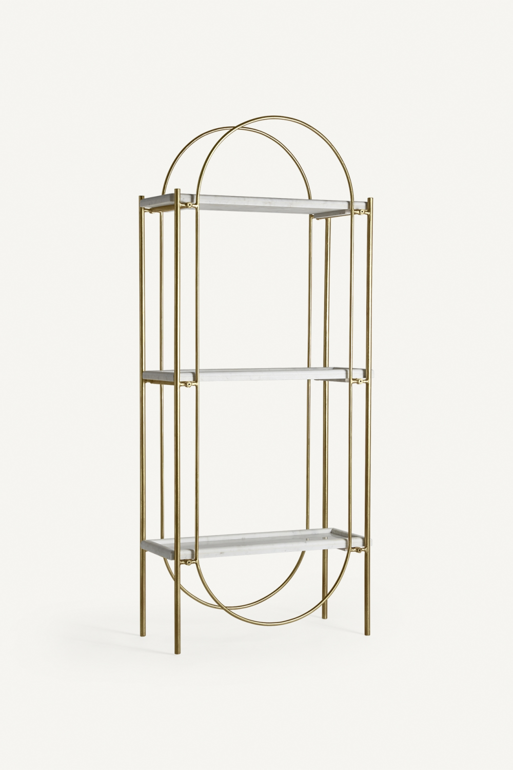 Golden Iron Marble Bookshelf | Vical Home Dieuze | Oroa.com