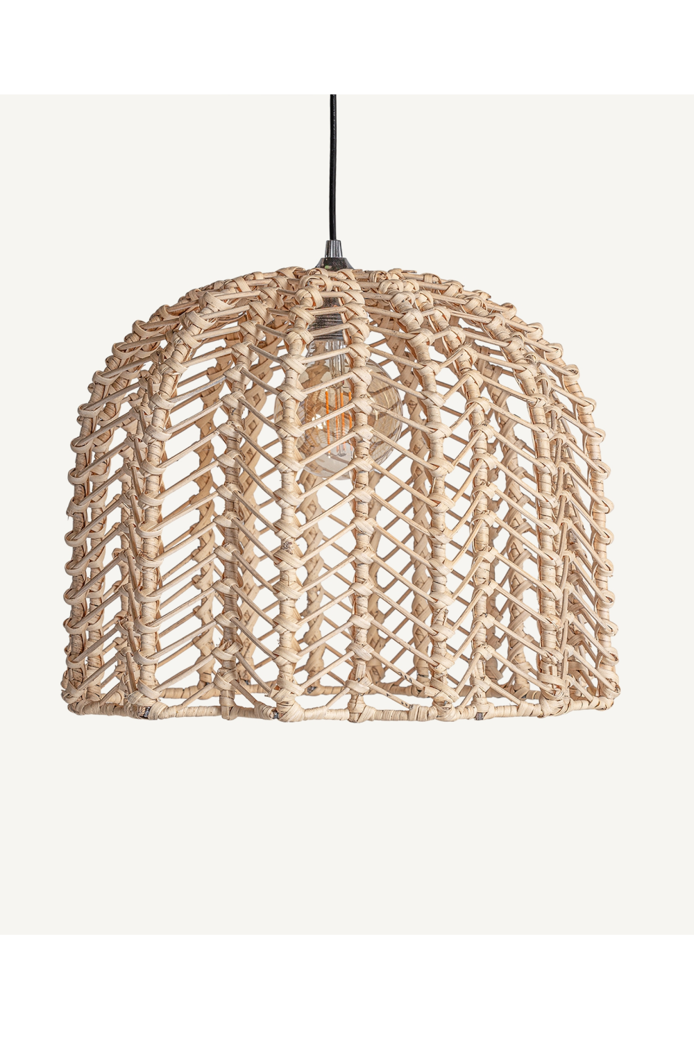 Braided Rattan Dome Hanging Lamp | Vical Home Plisse | Oroatrade.com