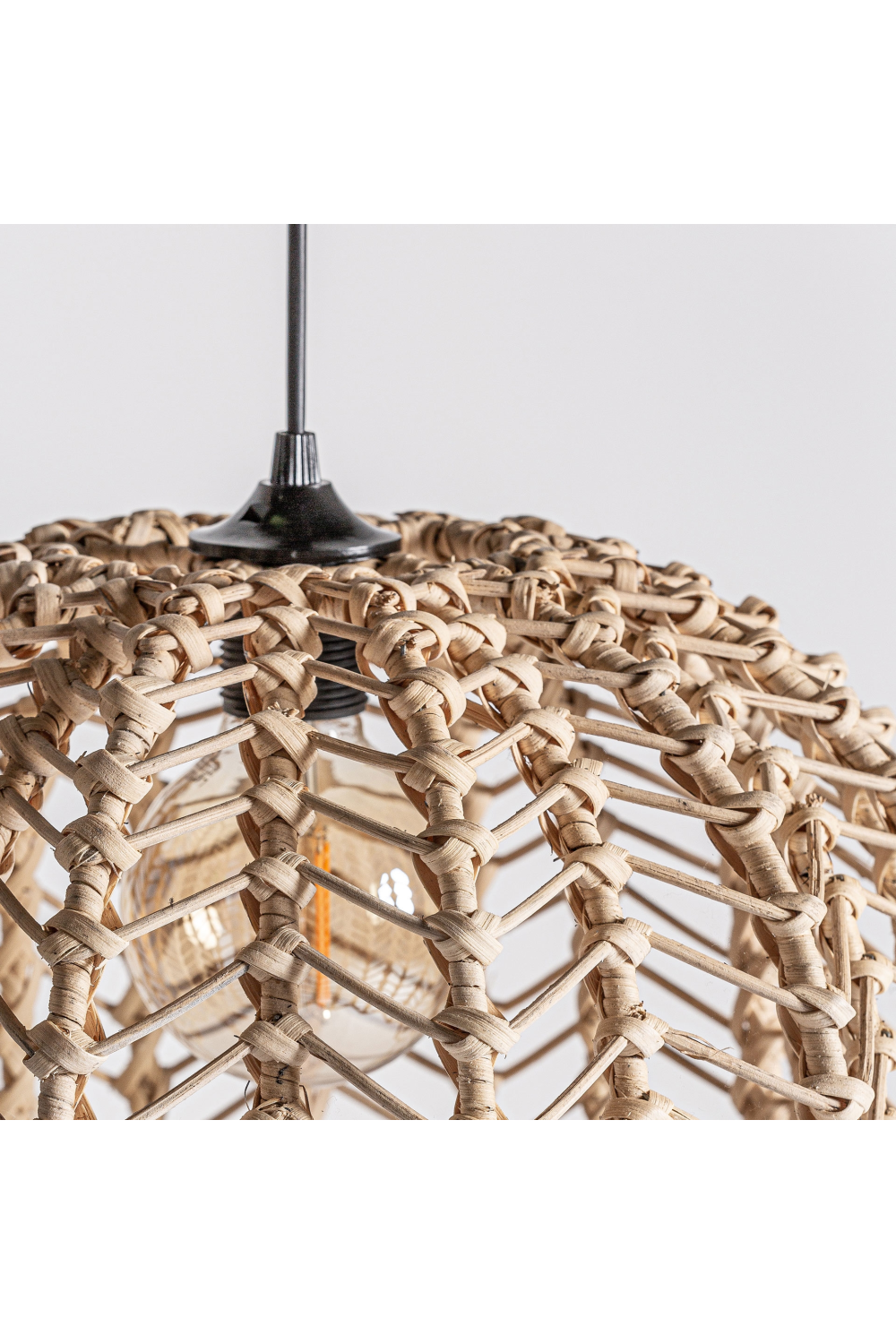 Braided Rattan Dome Hanging Lamp | Vical Home Plisse | Oroa.com