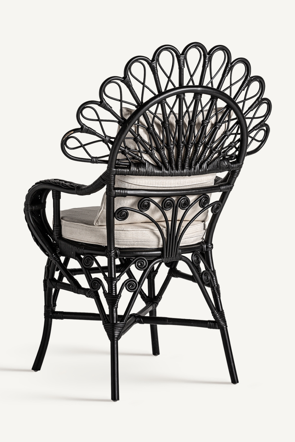 Black Rattan Statement Armchair | Vical Home Nulvi | Oroa.com