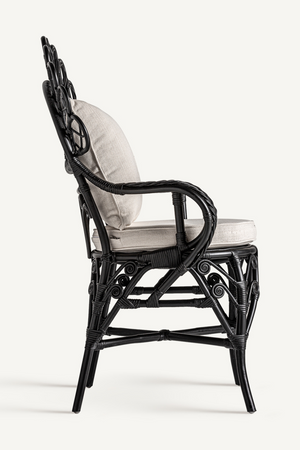 Black Rattan Statement Armchair | Vical Home Nulvi | Oroa.com