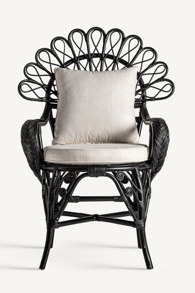 Black Rattan Statement Armchair | Vical Home Nulvi | Oroa.com