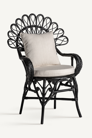 Black Rattan Statement Armchair | Vical Home Nulvi | Oroa.com
