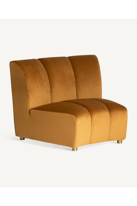 Brown Velvet Central Modular Sofa | Vical Home Shul | Oroa.com