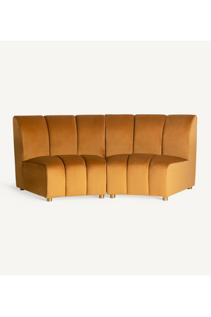 Brown Velvet Central Modular Sofa | Vical Home Shul | Oroa.com