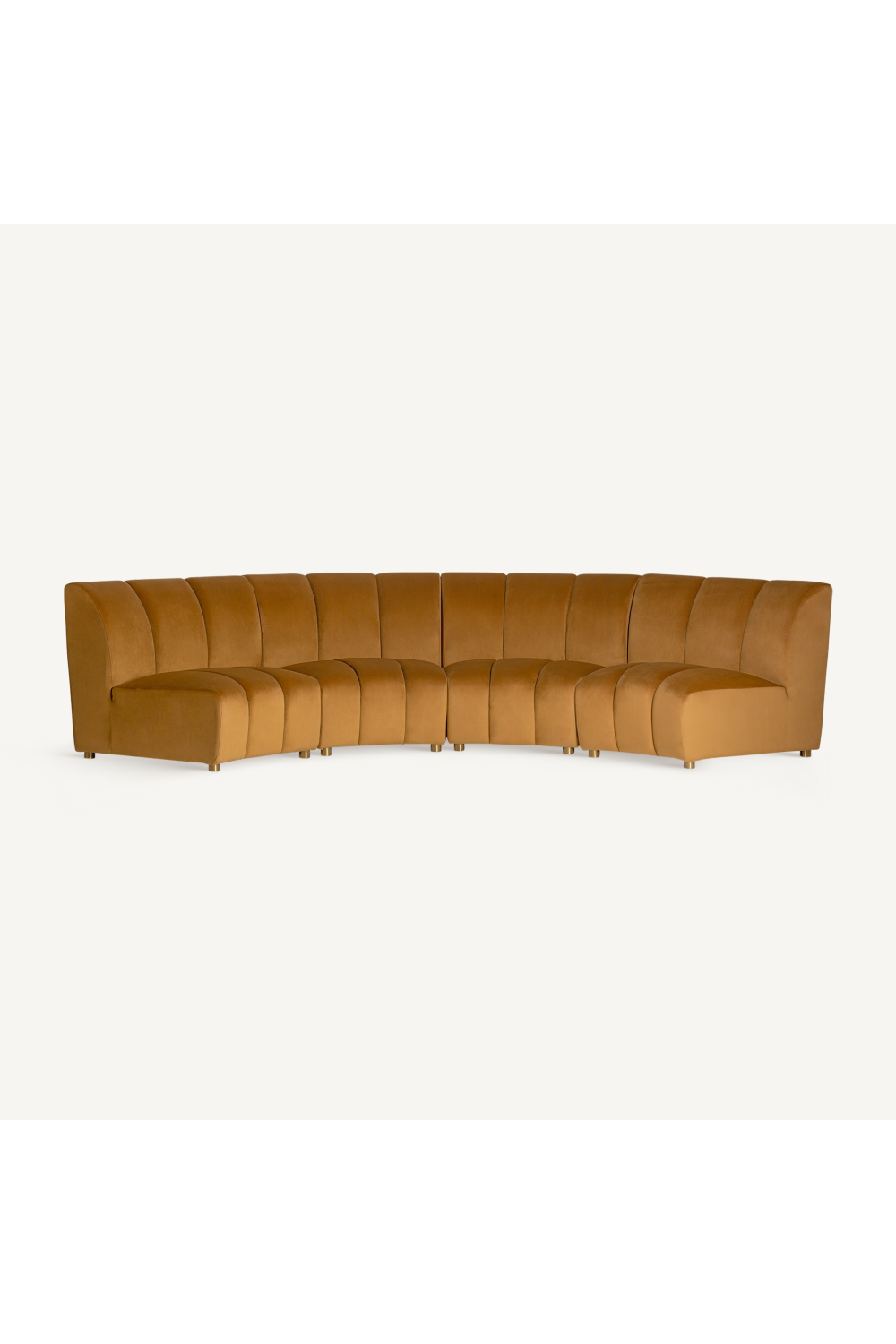 Brown Velvet Central Modular Sofa | Vical Home Shul | Oroa.com