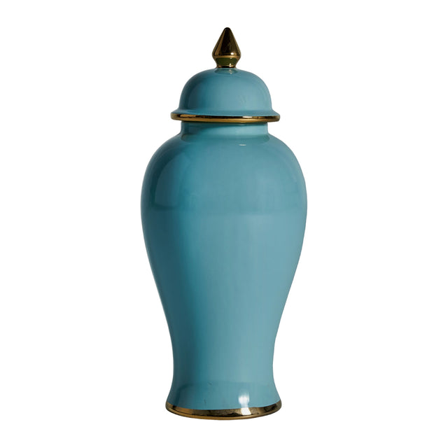 Modern furniture - Blue Ceramic Lidded Vase - www.oroa.com