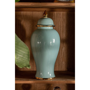   Modern furniture - Blue Ceramic Lidded Vase - www.oroa.com | Oroa.com