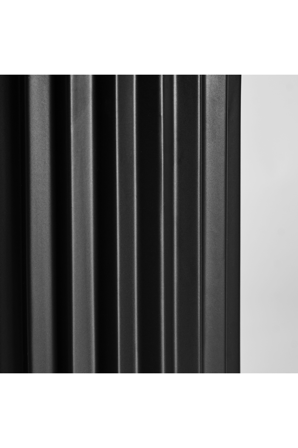 Black Stone Fluted Vase | Vical Home Plissé | Oroa.com