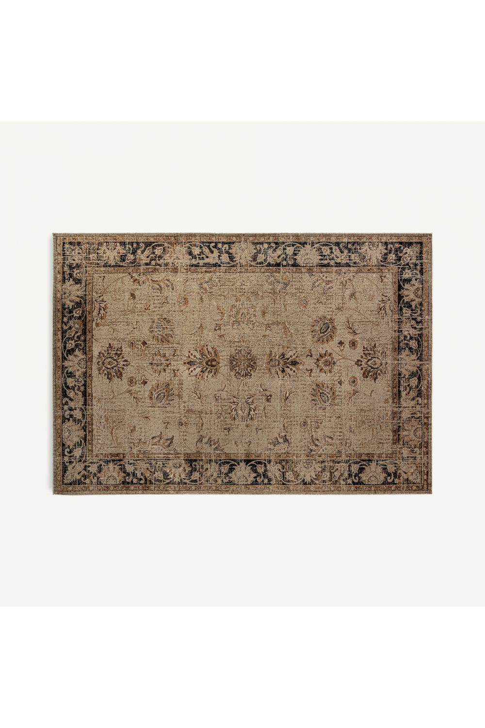 Brown Floral Print Rug 9'5" x 6'5" | Vical Home Anka | Oroatrade.com