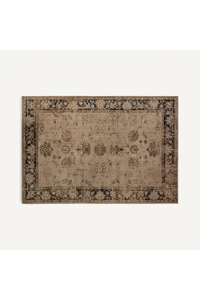 Brown Floral Print Rug 9'5" x 6'5" | Vical Home Anka | Oroa.com