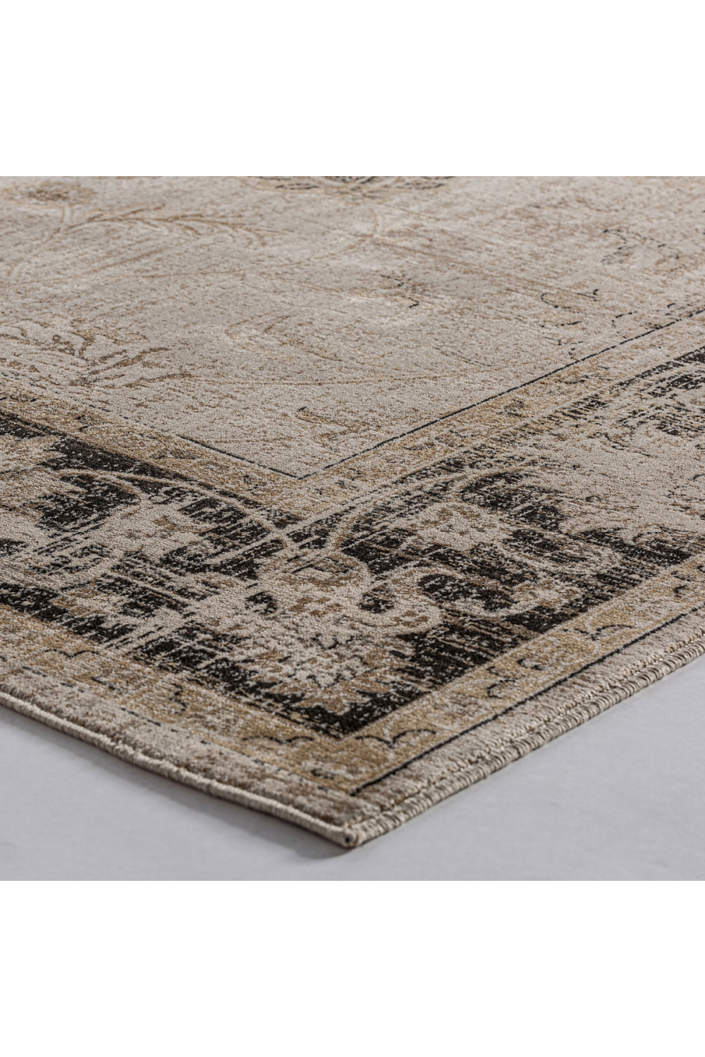 Brown Floral Print Rug 9'5" x 6'5" | Vical Home Anka | Oroa.com