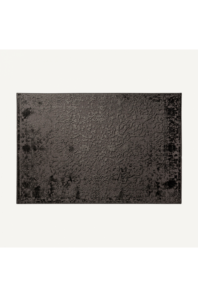 Black Viscose Carpet 6'5" x 9'5" | Vical Home Wera | Oroa.com