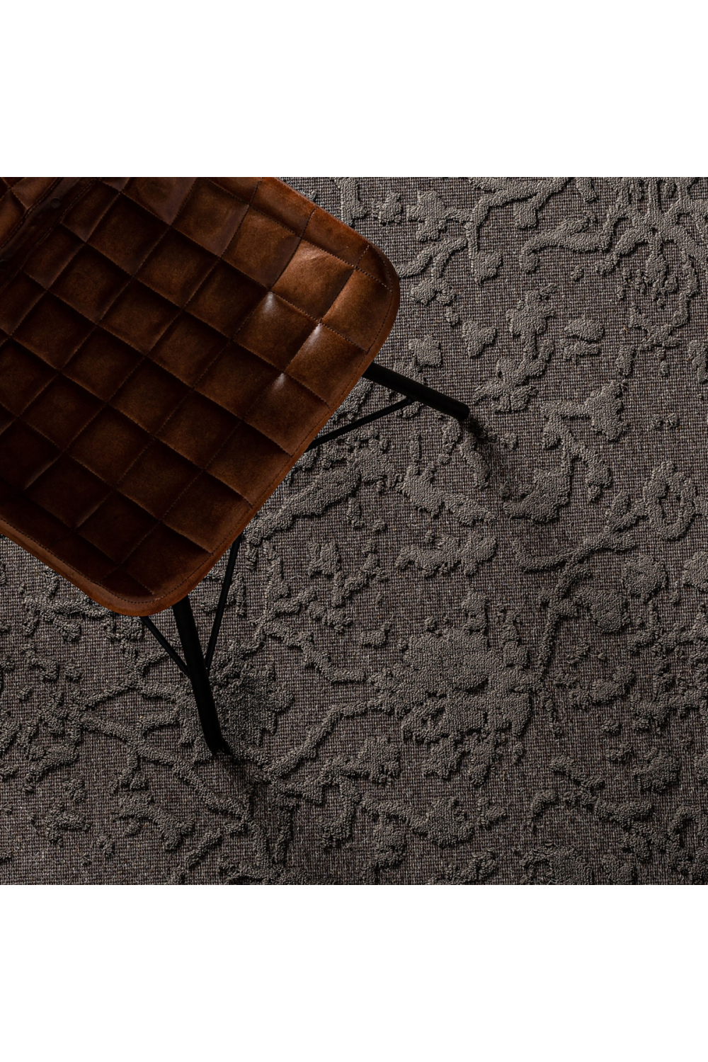 Black Viscose Carpet 6'5" x 9'5" | Vical Home Wera | Oroa.com