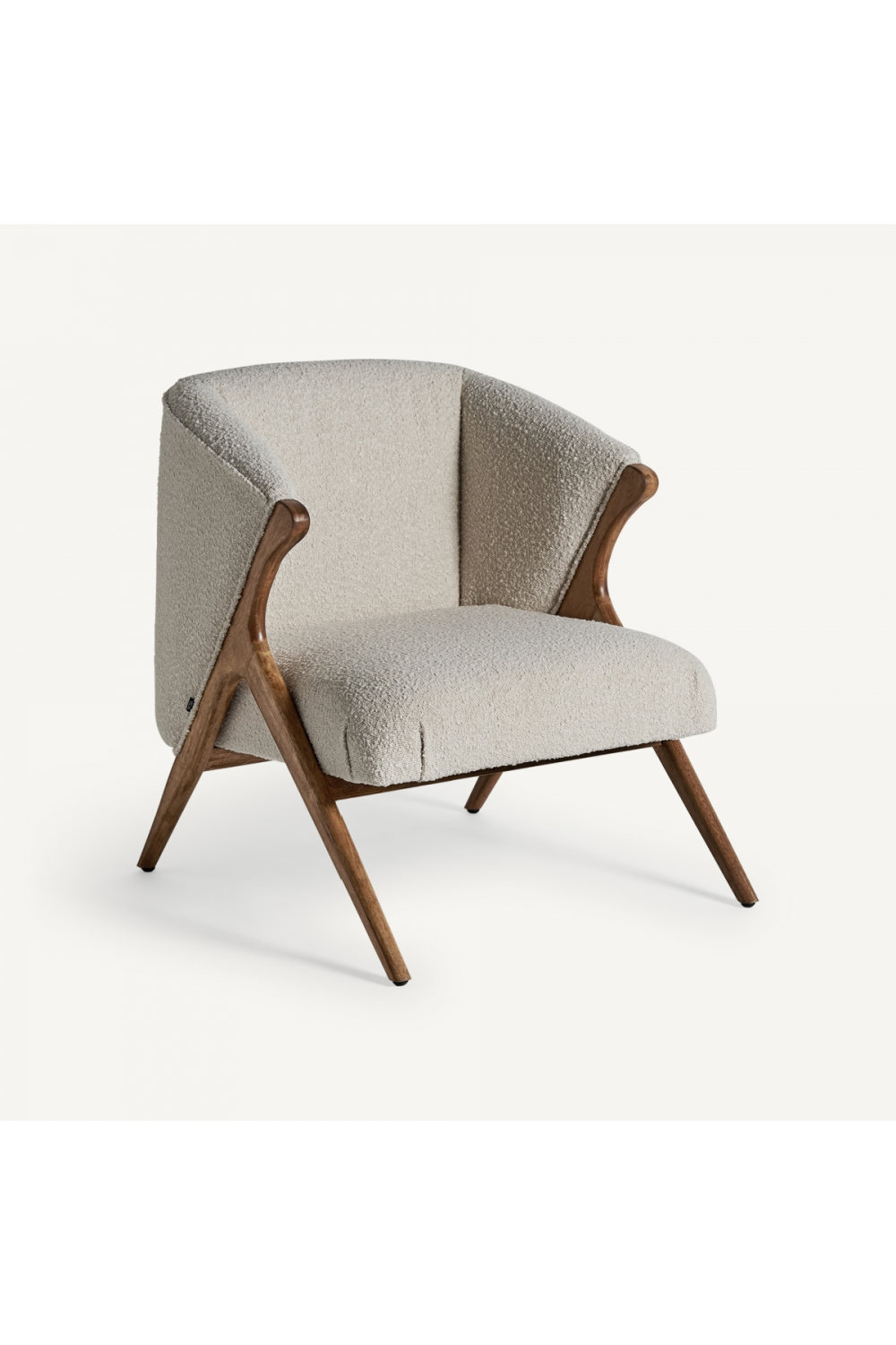 White Bouclé Armchair | Vical Home Prati | Oroatrade.com