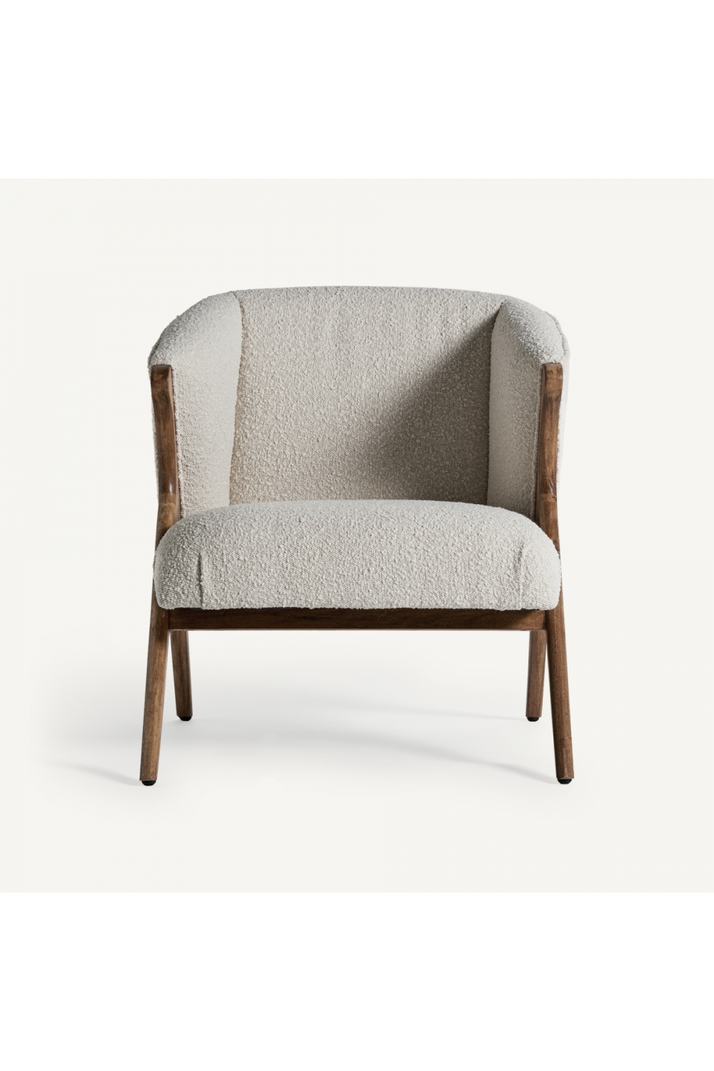 White Bouclé Armchair | Vical Home Prati | Oroatrade.com