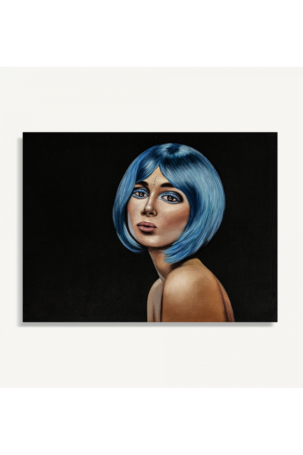 Blue-Haired Woman Art Print | Vical Home Elyna | Oroa.com