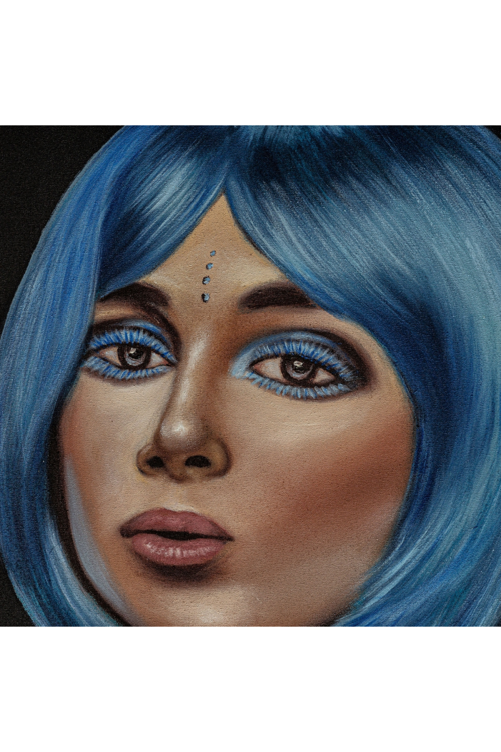 Blue-Haired Woman Art Print | Vical Home Elyna | Oroa.com