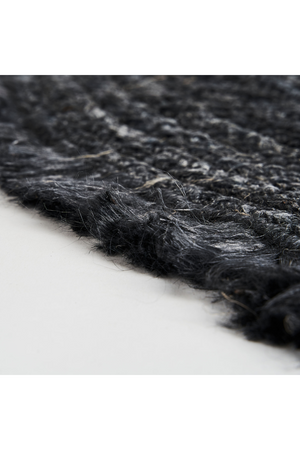 Black Jute Round Area Rug 5' x 5' | Vical Home Kisai | Oroa.com