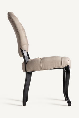 Gray Linen Tufted Dining Chair (2) | Vical Home Jena | Oroa.com