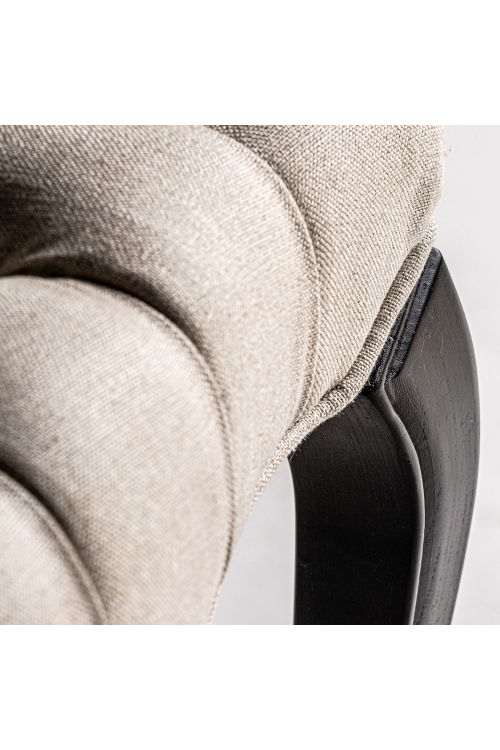 Gray Linen Tufted Dining Chair (2) | Vical Home Jena | Oroa.com