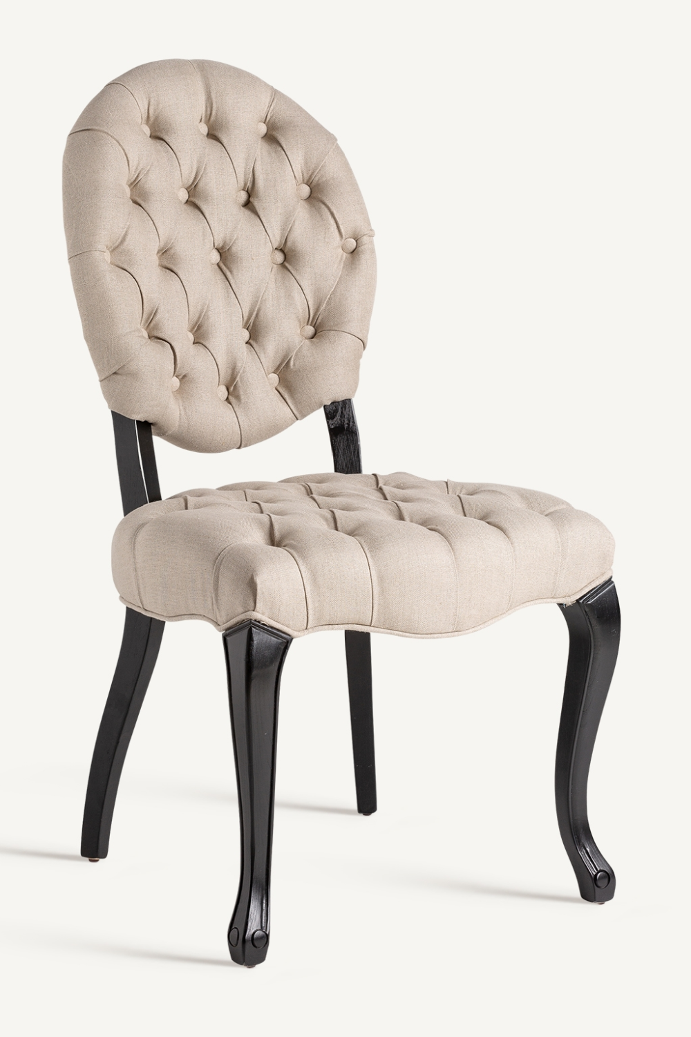 Gray Linen Tufted Accent Chair | Vical Home Jena | Oroatrade.com