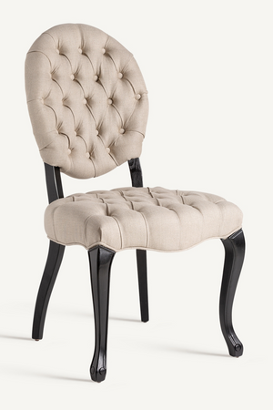 Gray Linen Tufted Dining Chair (2) | Vical Home Jena | Oroa.com